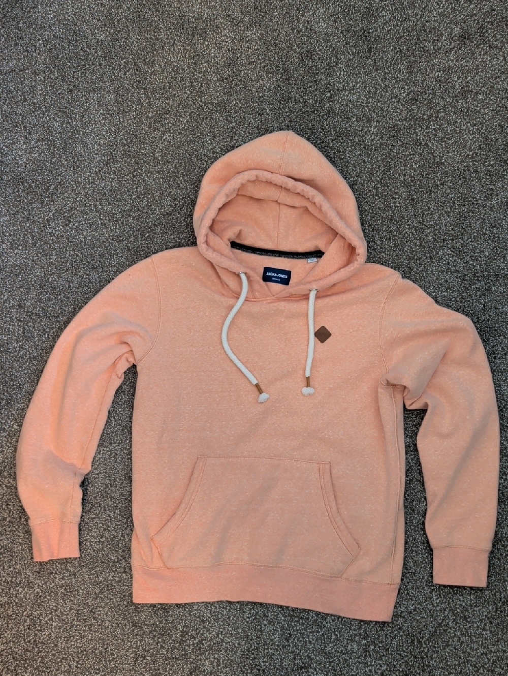 Jack & Jones Peach Pullover Hoodie with Drawstring